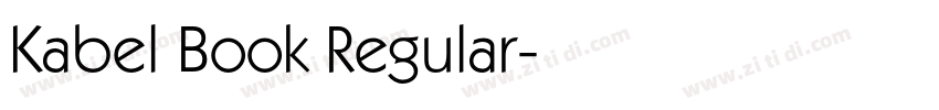 Kabel Book Regular字体转换